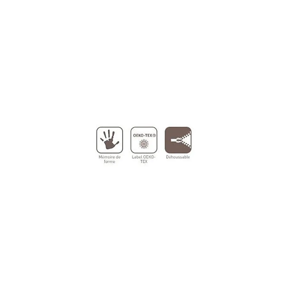 Lestra Oreiller mémoire de forme Fjord 40x60x12 cm Blanc Discount