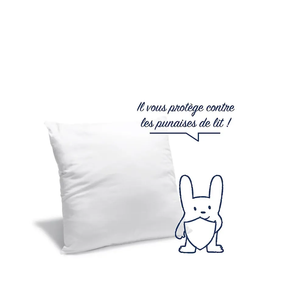Bleu Calin Oreiller Moelleux 60x60cm ANTI-PUNAISES DE LIT Discount
