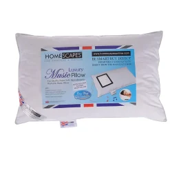 Homescapes Oreiller musical en duvet et en plumes de canard ultra moelleux 50 x 75 cm - Hot