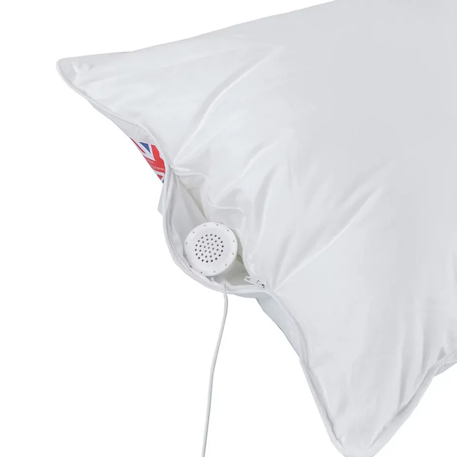 Homescapes Oreiller musical synthétique microfibre confort souplemoyen blanc 50 x 75 cm - Hot