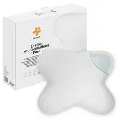 Inphysio Oreiller papillon rafraîchissant, gel refroidissant, mémoire de forme, 53x43 cm - PURE