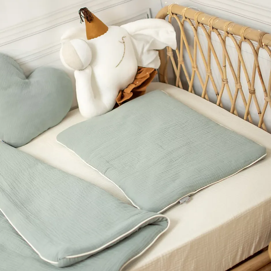 Sevira Kids Oreiller plat en gaze de coton Jeanne New