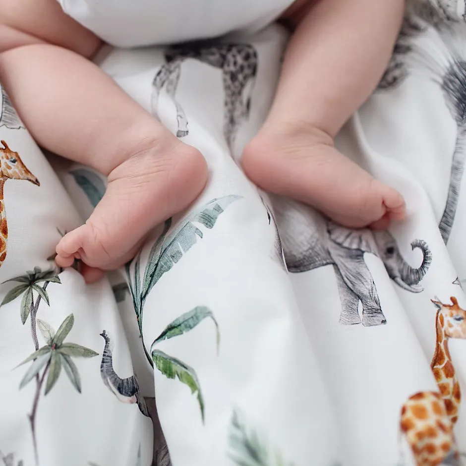 Sevira Kids Oreiller plat réversible en coton Safari Sale