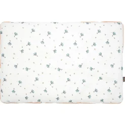 Sevira Kids Oreiller plat réversible en gaze de coton Bleuet