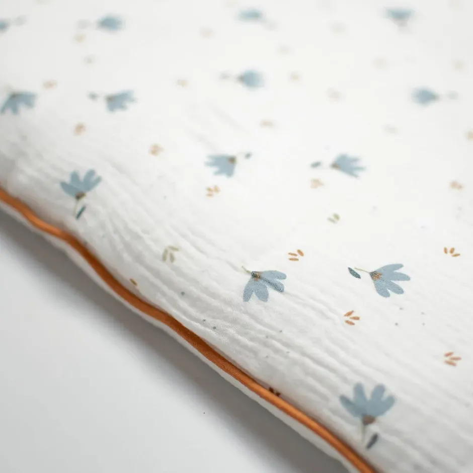 Sevira Kids Oreiller plat réversible en gaze de coton Bleuet Online