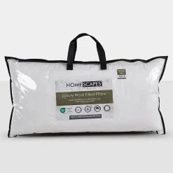 Homescapes Oreiller rectangulaire en laine, 40 x 80 cm - Online