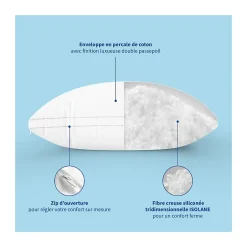 Bleu Calin Oreiller Souple 50x70cm SENSATION DUVET Gonflant
