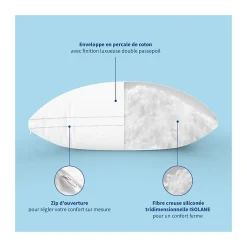 Bleu Calin Oreiller Souple 60x60cm SENSATION DUVET Gonflant Clearance