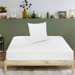 Bleu Calin Pack ANTI-PUNAISES DE LIT Protège-matelas 90x190cm + 1 Protège oreiller 63x63cm imperméables Hot