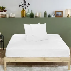 Bleu Calin Pack ANTI-PUNAISES DE LIT Protège-matelas 140x190cm + 2 Protège oreillers 63x63cm imperméables Discount
