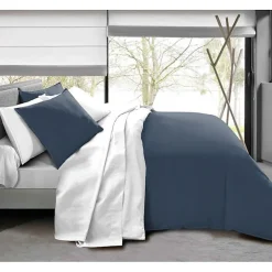 Univers Décor Pack complet 6 pièces Marine/Blanc réversible housse de couette pour lit 140 x 190 cm