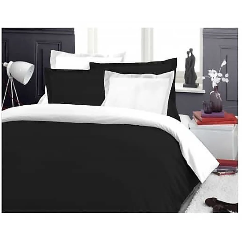 Univers Décor Pack complet 6 pièces Noir/Blanc réversible housse de couette pour lit 140 x 190 cm
