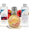 Mamamanuela Pack économique Lampe Catalytique Mosaïque Bicolore + Parfum Summer Fruits (200ml) + Nettoyant Neutre (200ml) + Mèche de Rechange