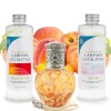 Mamamanuela Pack économique Lampe Catalytique Drops Orange + Parfum Peach Velvet (200 ml) + Nettoyant Neutre (200 ml) + Mèche de Rechange