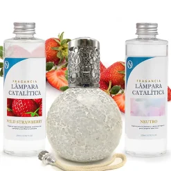 Mamamanuela Pack économique Lampe Catalytique Mosaïque Blanc + Parfum Wild Strawberry (500 ml) + Nettoyant Neutre (200 ml) + Mèche Rechange Online