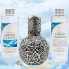Mamamanuela Pack économique Lampe Catalytique Mosaïque Noir + Parfum Cotton Clean (200 ml) + Nettoyant Neutre (200 ml) + Mèche de Rechange