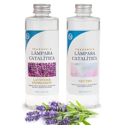 Mamamanuela Pack économique Lampe Catalytique Mosaïque Noir + Parfum Lavender Expression (500 ml) + Nettoyant Neutre (200 ml) + Mèche Rechange Sale
