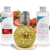Mamamanuela Pack économique Lampe Catalytique Mosaïque Doré + Parfum Wild Strawberry (500 ml) + Nettoyant Neutre (200 ml) + Mèche de Rechange
