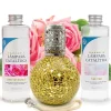 Mamamanuela Pack économique Lampe Catalytique Mosaïque Doré + Parfum Bed of Roses (200 ml) + Nettoyant Neutre (200 ml) + Mèche de Rechange Clearance