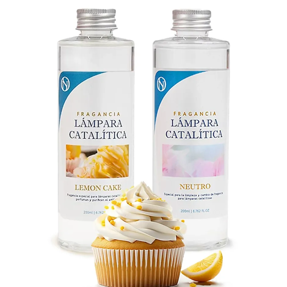 Mamamanuela Pack économique Lampe Catalytique Orange Waves + Parfum Lemon Cake (500 ml) + Nettoyant Neutre (200 ml) + Mèche de Rechange Online