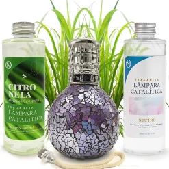 Mamamanuela Pack économique Lampe Catalytique Mosaïque de minuit + Parfum Citronnelle (500 ml) + Nettoyant Neutre (200 ml) + Mèche de Rechange Online