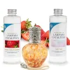 Mamamanuela Pack économique Lampe Catalytique Drops Orange + Parfum Wild Strawberry (500 ml) + Nettoyant Neutre (200 ml) + Mèche de Rechange