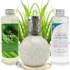 Mamamanuela Pack économique Lampe Catalytique Mosaïque Blanc + Parfum Citronnelle (500 ml) + Nettoyant Neutre (200 ml) + Mèche de Rechange Sale