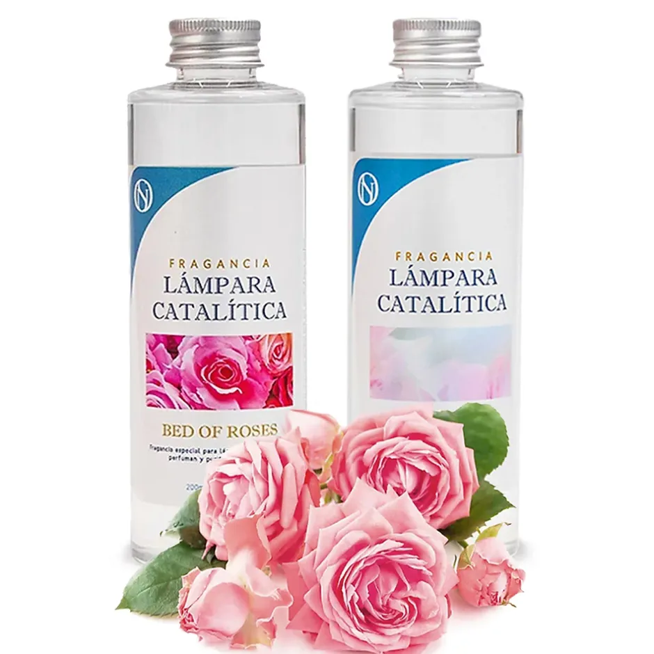 Mamamanuela Pack économique Lampe Catalytique Orange Diamonds + Parfum Bed of Roses (500 ml) + Nettoyant Neutre (200 ml) + Mèche de Rechange Clearance