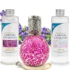 Mamamanuela Pack économique Lampe Catalytique Mosaïque Fuchsia + Lavender Expression (200 ml) + Nettoyant Neutre (200 ml) + Mèche de Rechange