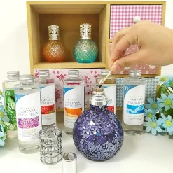 Mamamanuela Pack économique Lampe Catalytique Blue Diamonds + Parfum Mediterranean Light (200 ml) + Nettoyant Neutre (200 ml) + Mèche Rechange Sale