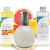 Mamamanuela Pack économique Lampe Catalytique Mosaïque Blanc + Parfum Winter Citrus (200 ml) + Nettoyant Neutre (200 ml) + Mèche de Rechange