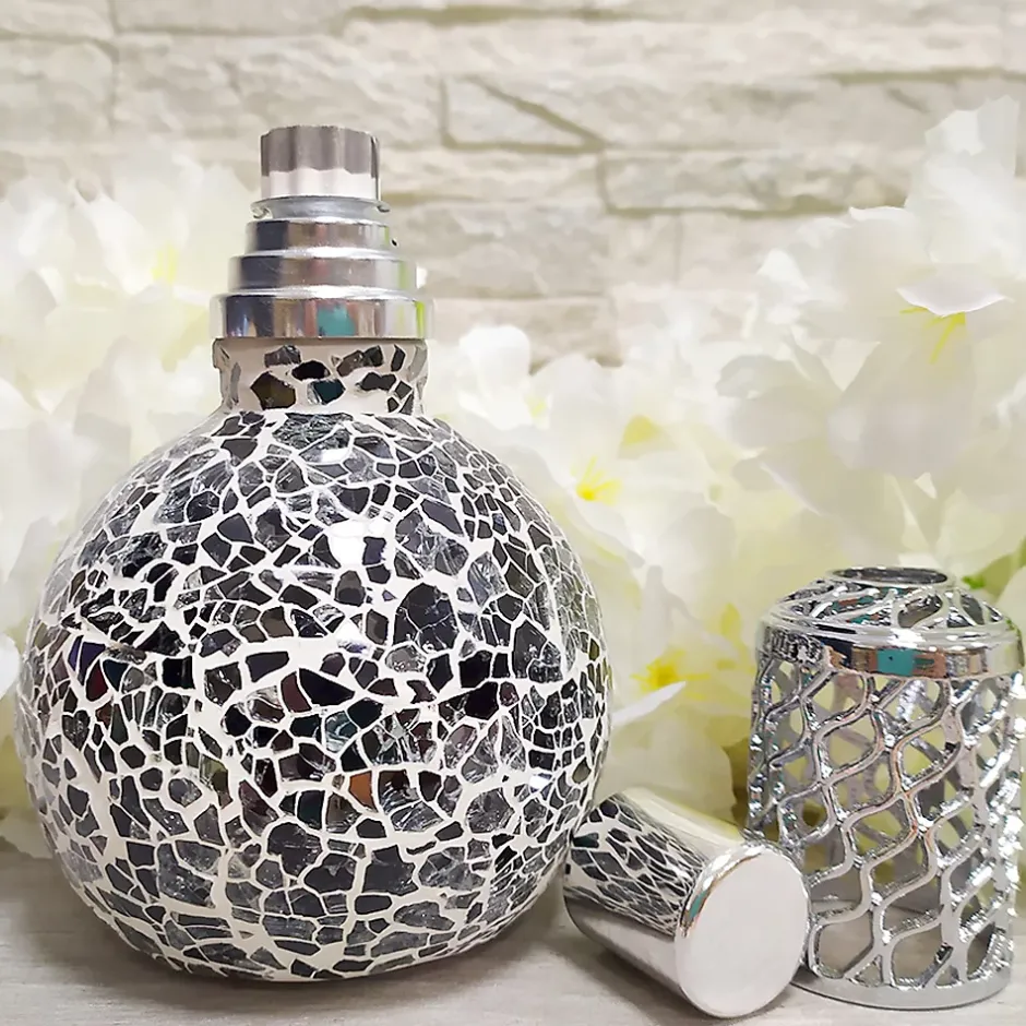 Mamamanuela Pack économique Lampe Catalytique Mosaïque Noir + Parfum Winter Citrus (200 ml) + Nettoyant Neutre (200 ml) + Mèche de Rechange Clearance