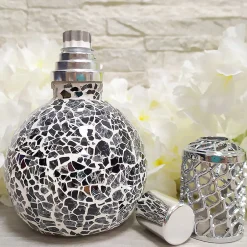 Mamamanuela Pack économique Lampe Catalytique Mosaïque Noir + Parfum Waikiki Melon (200 ml) + Nettoyant Neutre (200 ml) + Mèche de Rechange