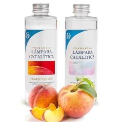 Mamamanuela Pack économique Lampe Catalytique Orange Waves + Parfum Peach Velvet (200 ml) + Nettoyant Neutre (200 ml) + Mèche de Rechange