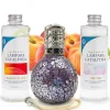 Mamamanuela Pack économique Lampe Catalytique Mosaïque de minuit + Parfum Peach Velvet (200 ml) + Nettoyant Neutre (200 ml) + Mèche Rechange