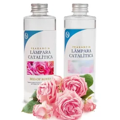 Mamamanuela Pack économique Lampe Catalytique Orange Waves + Parfum Bed of Roses (500 ml) + Nettoyant Neutre (200 ml) + Mèche de Rechange Clearance