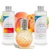 Mamamanuela Pack économique Lampe Catalytique Orange Diamonds + Parfum Peach Velvet (200 ml) + Nettoyant Neutre (200 ml) + Mèche de Rechange