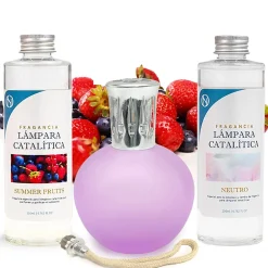 Mamamanuela Pack économique Lampe Catalytique Fuchsia Mat + Parfum Summer Fruits (200 ml) + Nettoyant Neutre (200 ml) + Mèche de Rechange Online