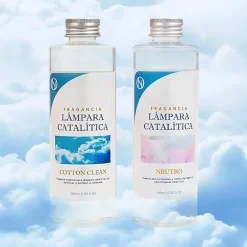 Mamamanuela Pack économique Lampe Catalytique Mosaïque Noir + Parfum Cotton Clean (500 ml) + Nettoyant Neutre (200 ml) + Mèche de Rechange Sale