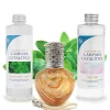 Mamamanuela Pack économique Lampe Catalytique Orange Waves + Parfum Mountain Mint (500 ml) + Nettoyant Neutre (200 ml) + Mèche de Rechange