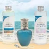 Mamamanuela Pack économique Lampe Catalytique Aqua Marina + Parfum Mediterranean Light (200 ml) + Nettoyant Neutre (200 ml) + Mèche Rechange