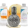 Mamamanuela Pack économique Lampe Catalytique Mosaïque Noir + Parfum Waikiki Melon (500 ml) + Nettoyant Neutre (200 ml) + Mèche de Rechange