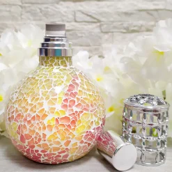 Mamamanuela Pack économique Lampe Catalytique Mosaïque Bicolore + Parfum Wild Strawberry (200ml) + Nettoyant Neutre (200ml) + Mèche Rechange Best