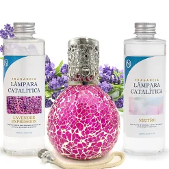Mamamanuela Pack économique Mosaïque Fuchsia + Parfum Lavender Expression (500 ml) + Nettoyant neutre (200 ml) + Mèche de rechange