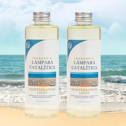Mamamanuela Pack économique 2x Parfum de lampe catalytique 500ml: Arôme Mediterranean Light. Profitez plus longtemps de votre parfum préféré
