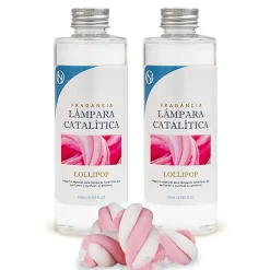 Mamamanuela Pack économique 2x Parfum de lampe catalytique 500ml: Arôme Lollipop. Profitez plus longtemps de votre parfum préféré