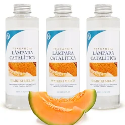 Mamamanuela Pack économique 3x Parfum pour lampe catalytique 500 ml : Arôme Waikiki Melon - Profitez plus longtemps de votre parfum préféré