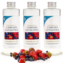 Mamamanuela Pack économique 3x Parfum pour lampe catalytique 200 ml : Arôme Summer Fruits - Profitez plus longtemps de votre parfum préféré Best