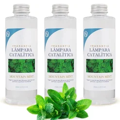 Mamamanuela Pack économique 3x Parfums pour lampe catalytique 200 ml : Arôme Mountain Mint - Profitez plus longtemps de votre parfum préféré