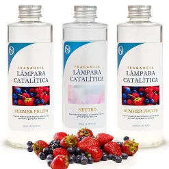 Mamamanuela Pack économique 3x Parfums pour lampe catalytique 200 ml : 2 arômes de Sumer Fruits + nettoyant neutre